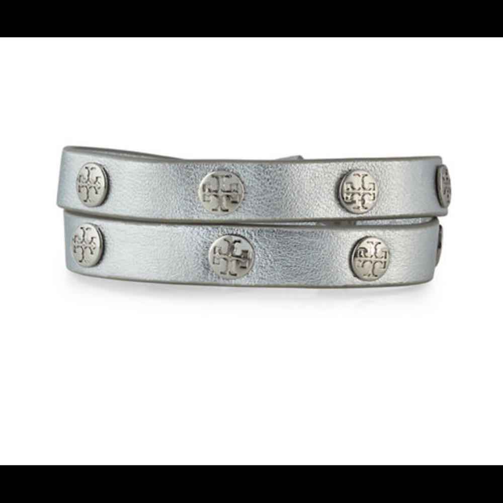 Tory Burch Logo Stud Double Wrap Bracelet